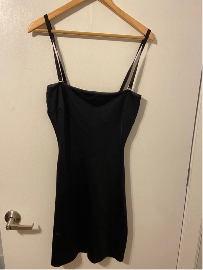 SPANX Black SHAPEWEAR SIMPLICITY Full SLIP with Straps Size Large