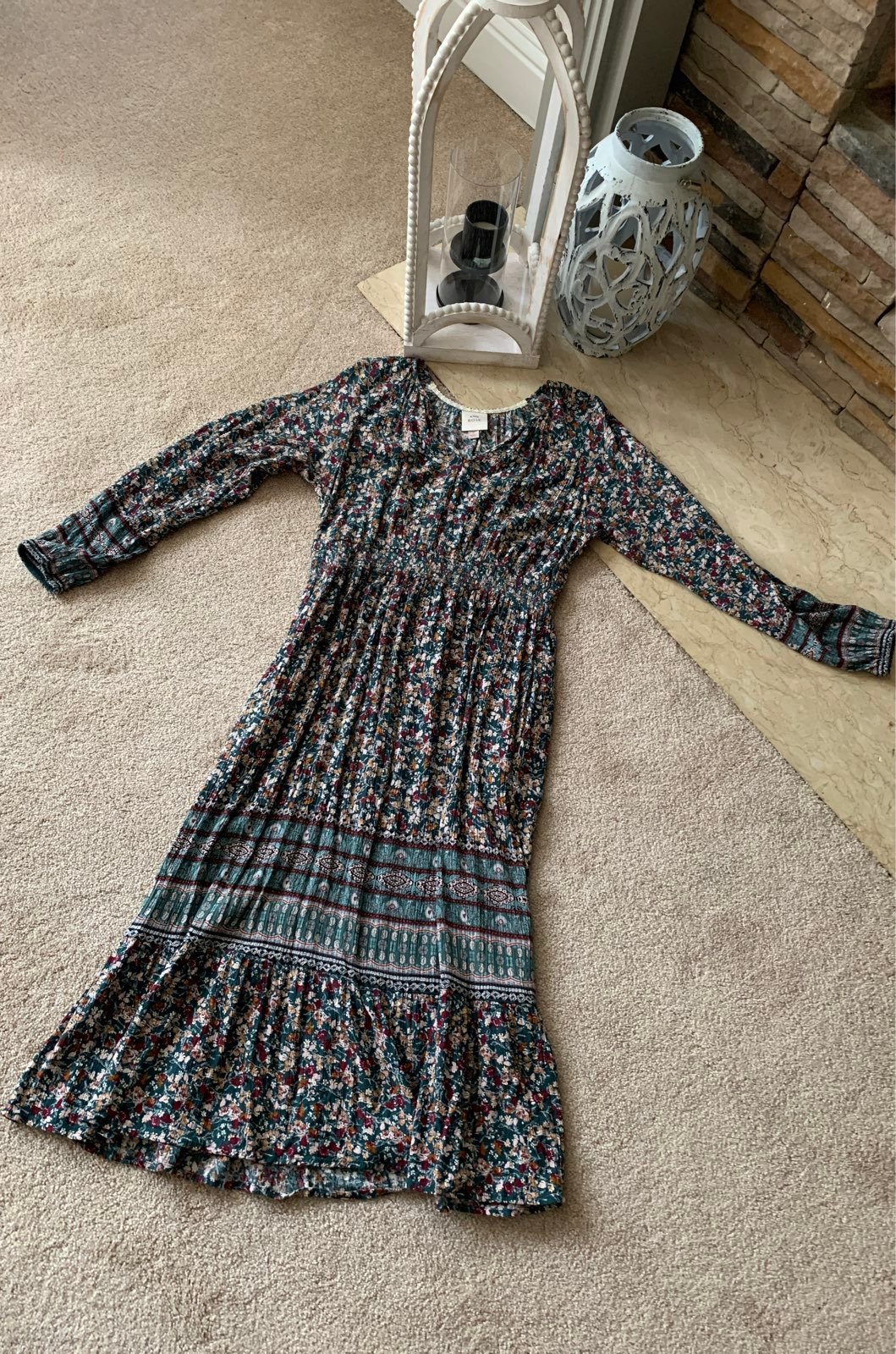 KNOX ROSE SS V-neck Knee Length Pullover White Eyelet BOHO Dress~Sz XS~NWT~CUTE! KNOX ROSE SS V-neck Knee Length Pullover White Eyelet BOHO Dress~Sz XS~NWT~CUTE!
