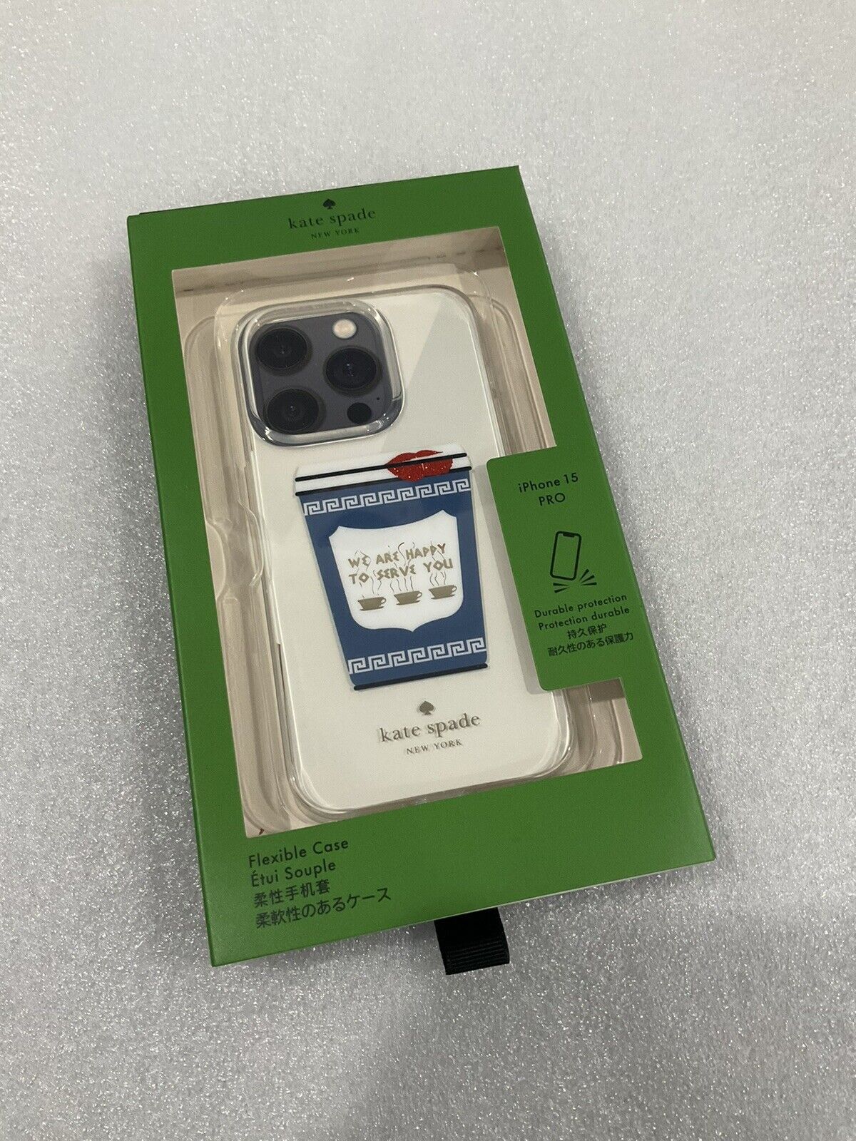 Kate Spade Coffee Break We Are Happy To Serve You iPhone 15 Pro Case