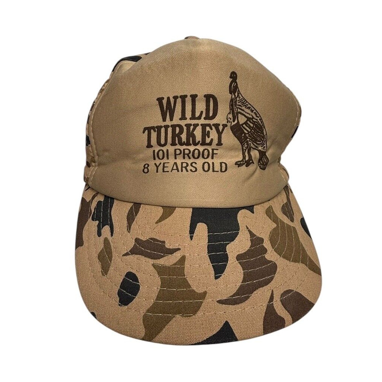 Vintage Wild Turkey Bourbon Whiskey Trucker Hat Snapback Cap Rare 90s OSFA