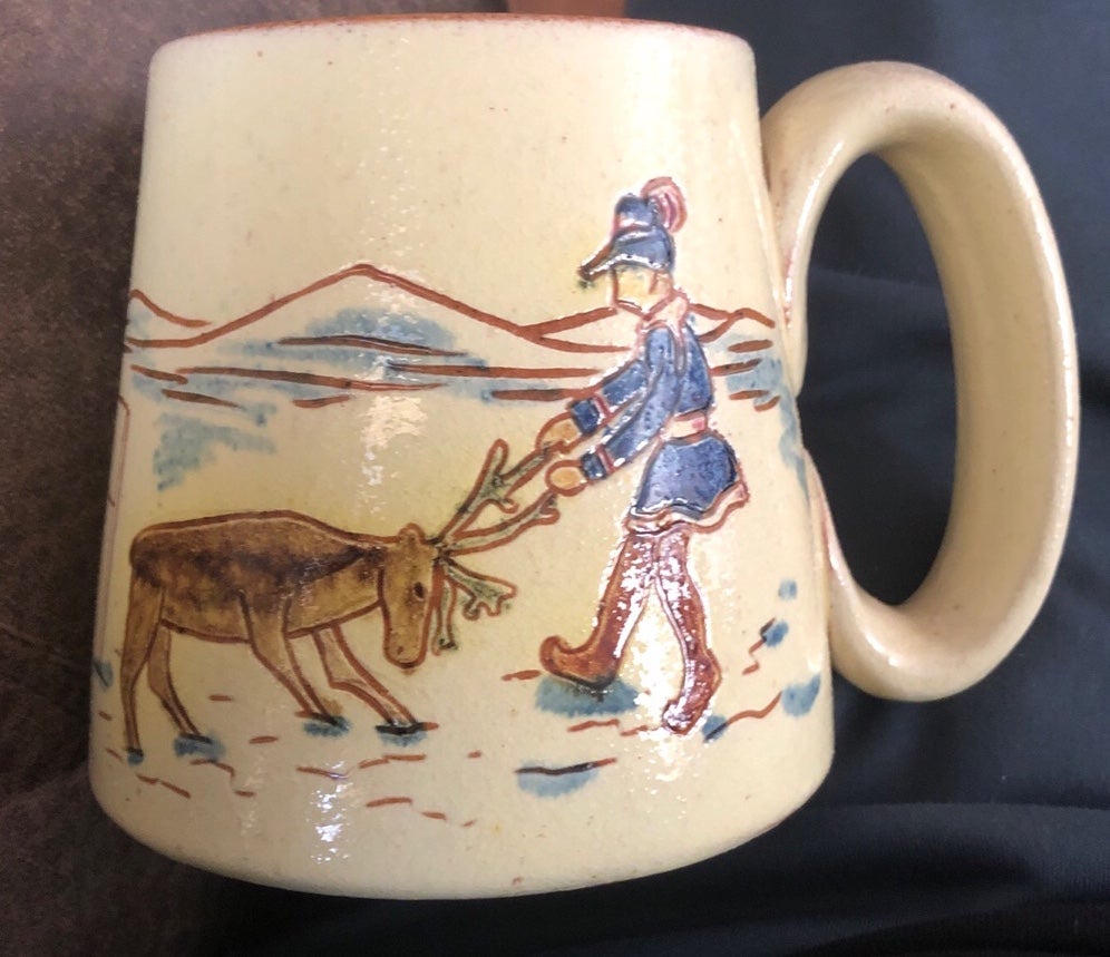 Vintage Finnish Stoneware, Mug Stamped 44, “B”