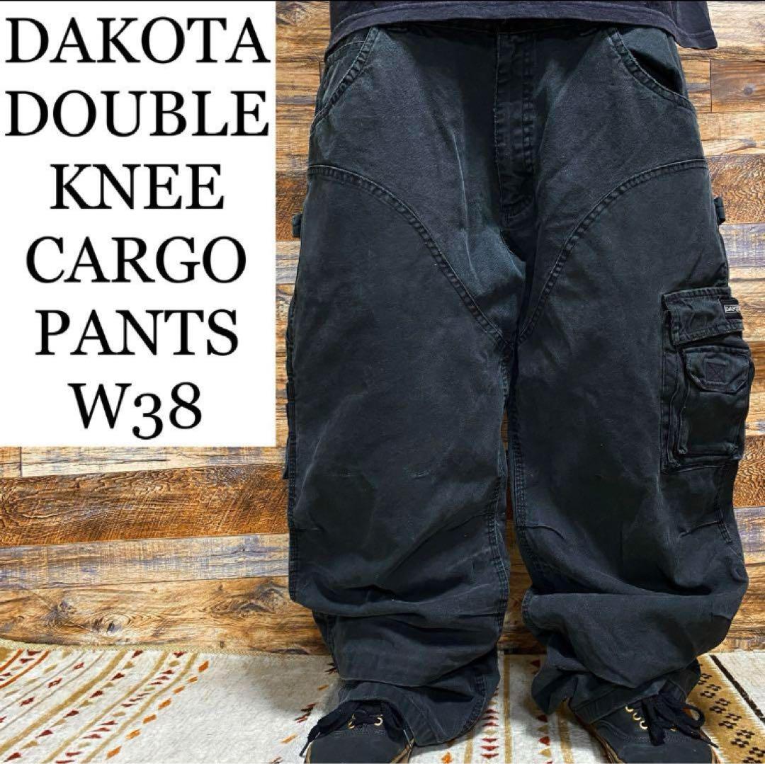 DAKOTA Double Knee Cargo Pants W38 Black