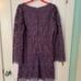 Maeve Lilac Embroidered Lace Mini Dress | Size 12