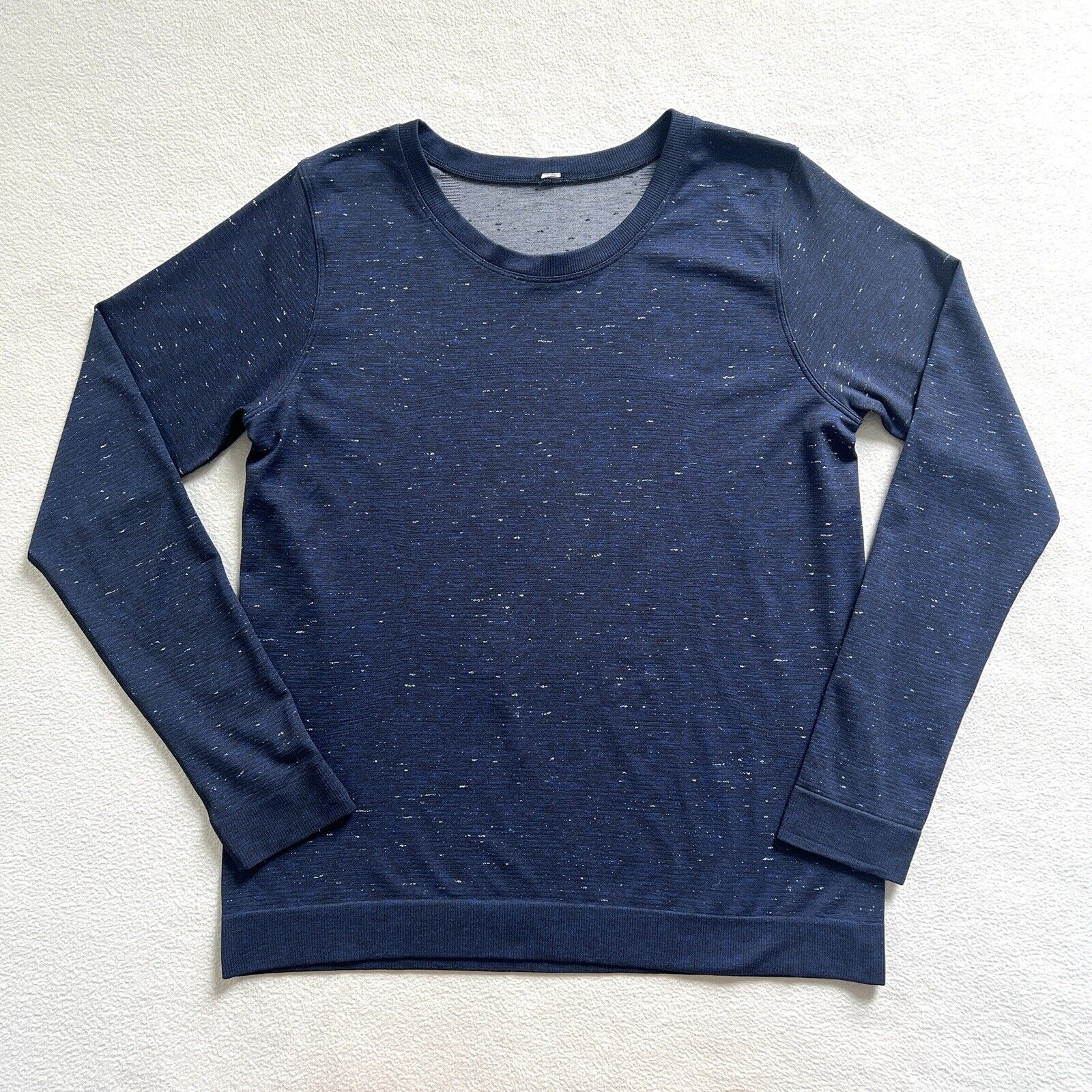 Lululemon Cosmic Shift Hyper Blue Black Swiftly Relaxed Long Sleeve 2.0 Shirt 8
