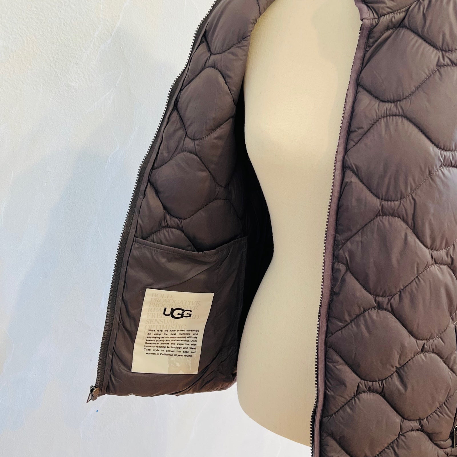 UGG Packable Quilted Jacket SELDA Size S Dark Grey NWT on sale