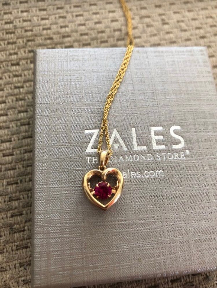 14K GP Necklace w/ Ruby