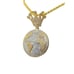14K White Gold Finish King of The World - Free 24 x 3mm Rope Chain.
