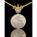 14K White Gold Finish King of The World - Free 24 x 3mm Rope Chain.