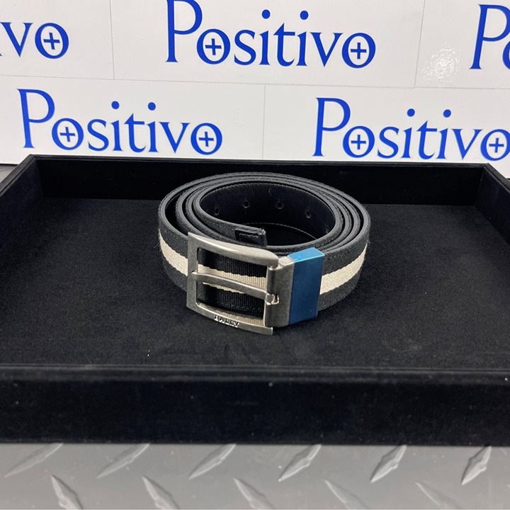 Bally Tonni Black Leather Reversible Belt EU 120