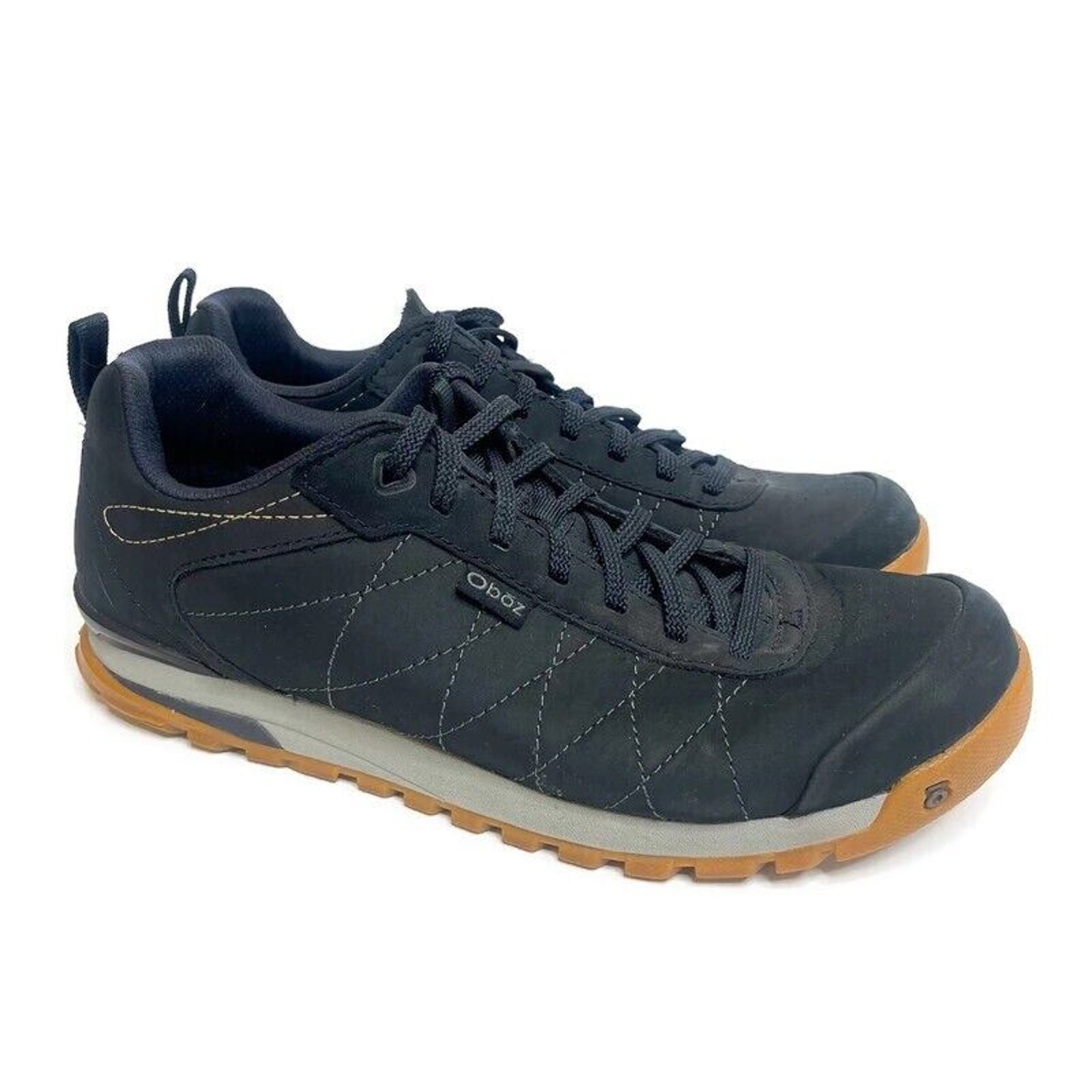 OBOZ Women's Bozeman Low Black Nubuck Suede Leather Hiking Shoes Sz 11