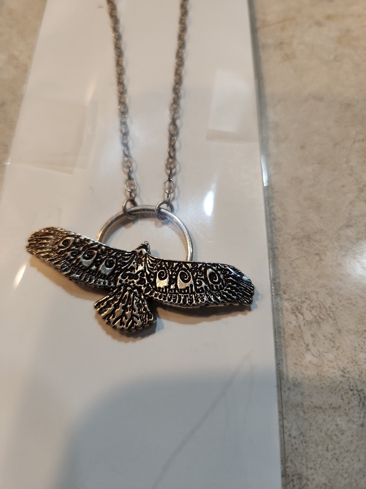 HeidiJHale Sterling Silver Soaring eagle Pendant Necklace  20