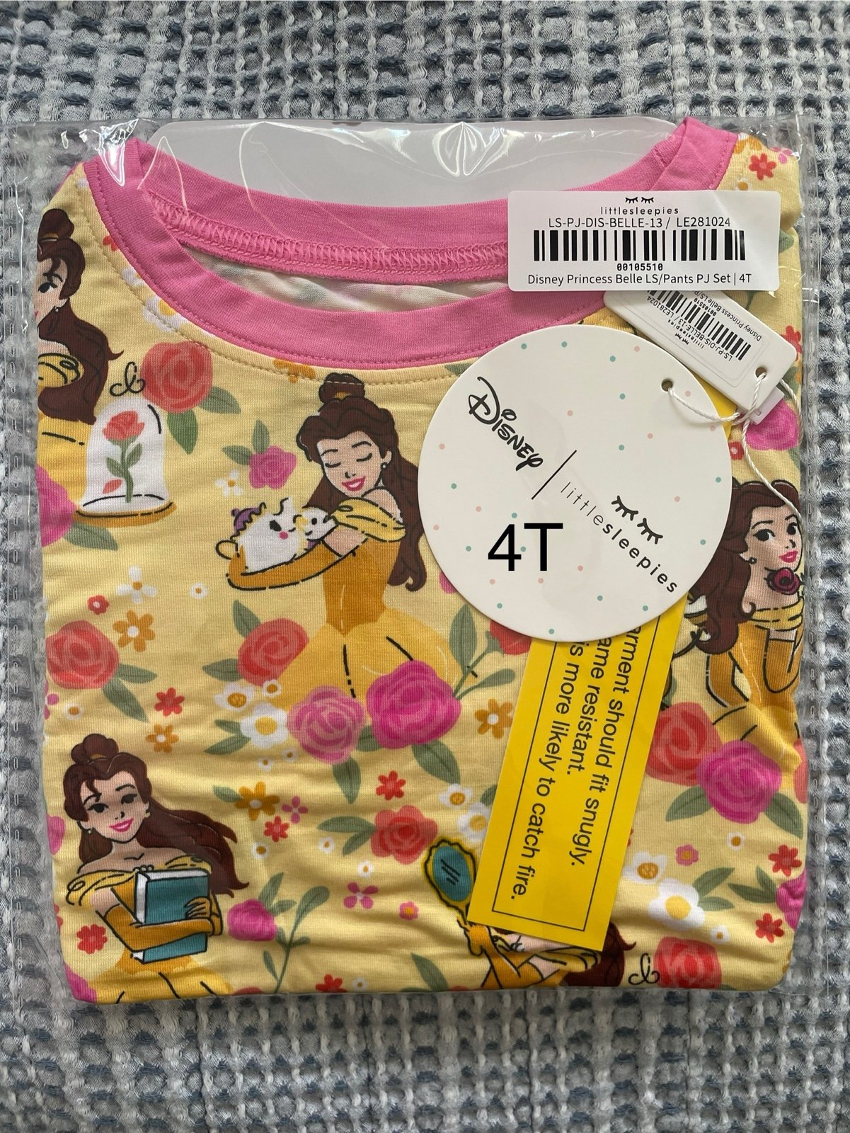 Little Sleepies Disney Belle LS Pants PJ Set