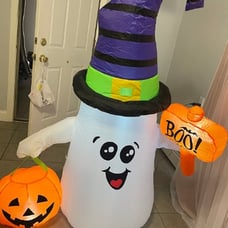 5FT Halloween Inflatables Ghost Outdoor Decorations Blow Up Yard Cute Wizard