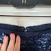 NWT GAP Matching Navy Blue Sequin Tank & Midi Skirt Set - LARGE PETITE