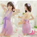 NEW! LILAC SHEER HALTER 2 PIECE LINGERIE