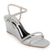 Badgley Mischka Womens Unity Wedge Heels US 6 EU 36.5 Silver Embellished NIB