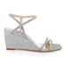 Badgley Mischka Womens Unity Wedge Heels US 6 EU 36.5 Silver Embellished NIB