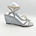 Badgley Mischka Womens Unity Wedge Heels US 6 EU 36.5 Silver Embellished NIB