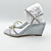 Badgley Mischka Womens Unity Wedge Heels US 6 EU 36.5 Silver Embellished NIB