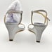 Badgley Mischka Womens Unity Wedge Heels US 6 EU 36.5 Silver Embellished NIB
