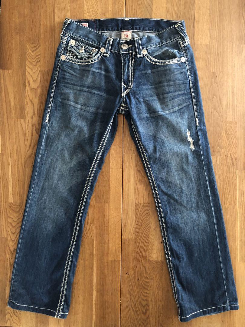 Rare Size】TRUERELIGION RICKY BIG QT Thick Thread