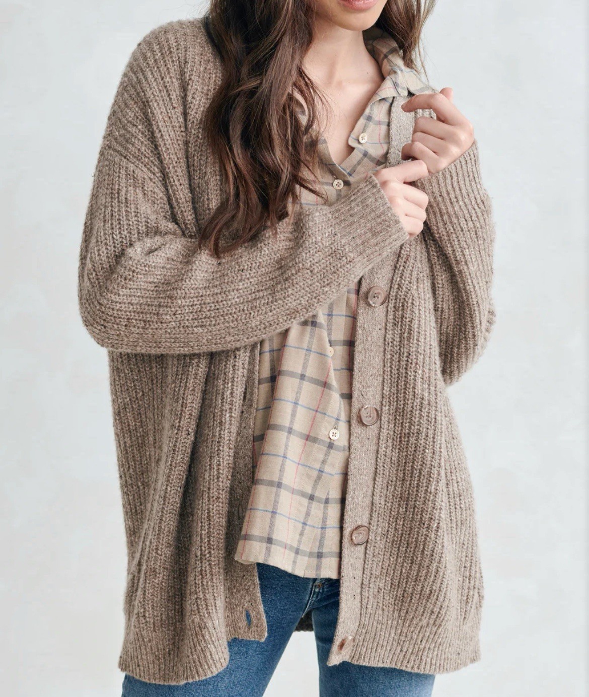 Jenni Kayne Cashmere Cocoon Cardigan Taupe Size Extra Small