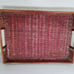 Vintage Basket red brown whicker tray