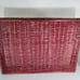 Vintage Basket red brown whicker tray