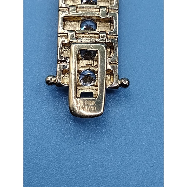 Sterling Silver with 18k Gold Over outlet Stunning Tennis Bracelet 8.25