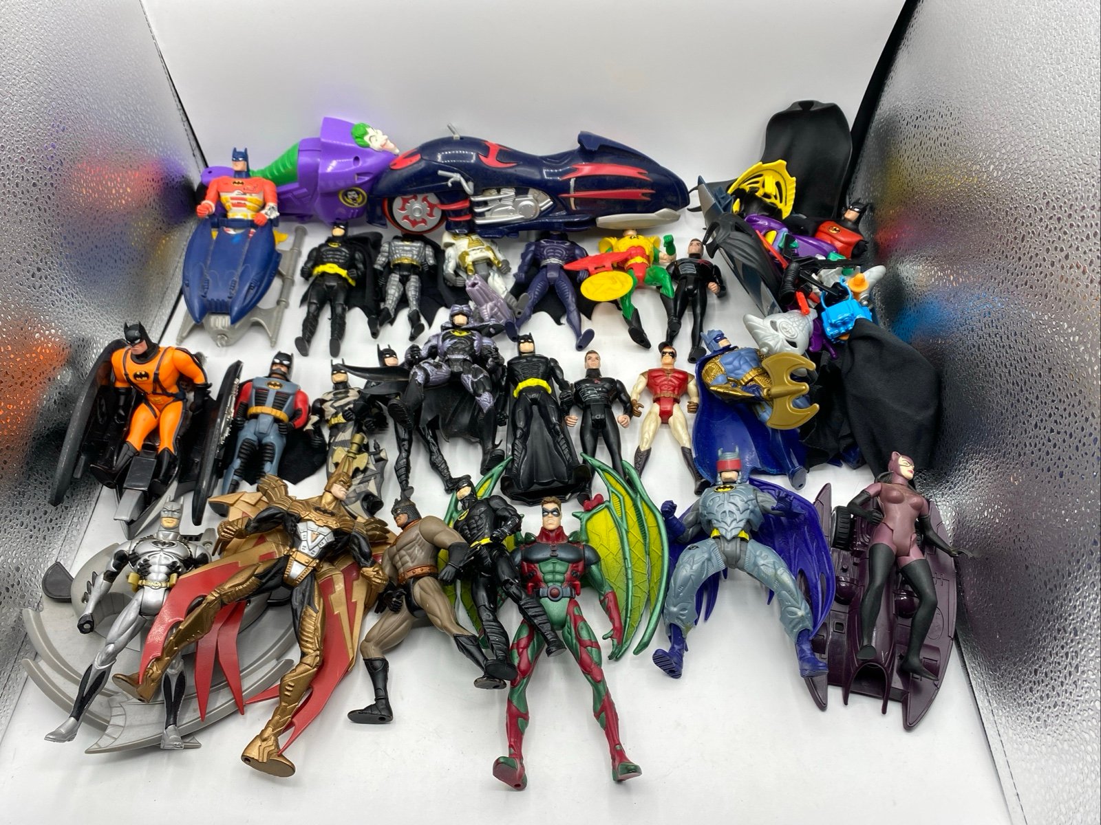 90s Batman Kenner (28) Figure (5) Vehicle Lot W/ Accessories