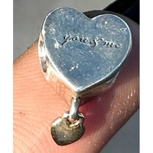 925 Sterling silver Authentic Pandora You and Me Double Heart dangle charm