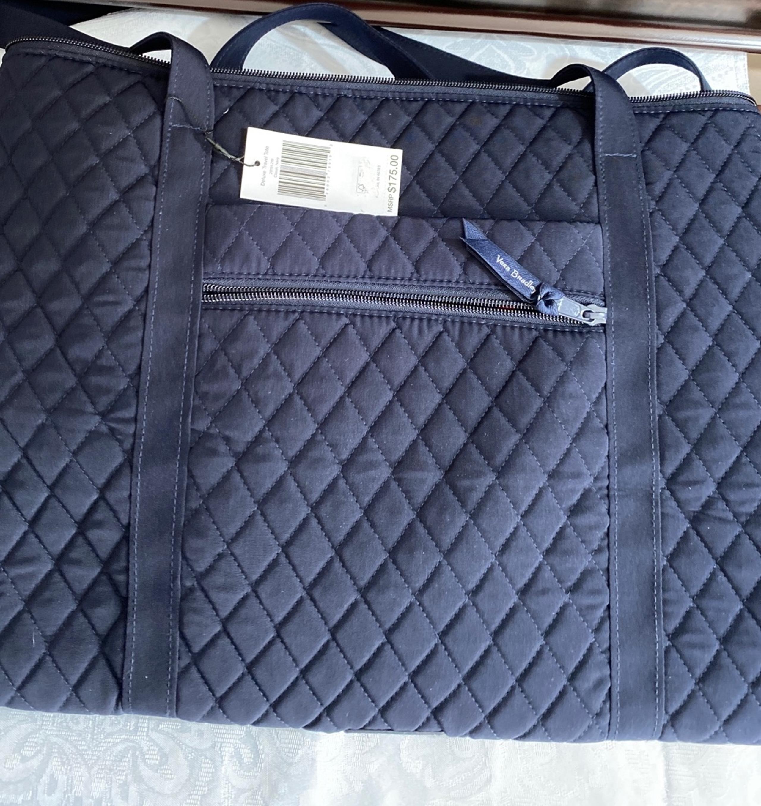 Vera Bradley Deluxe Travel Tote Bag in Classic Navy
