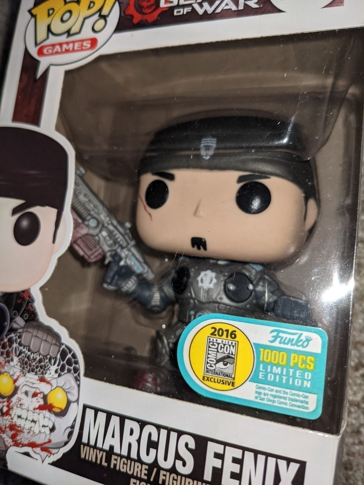 Marcus Fenix with Locust Head Pop! SDCC