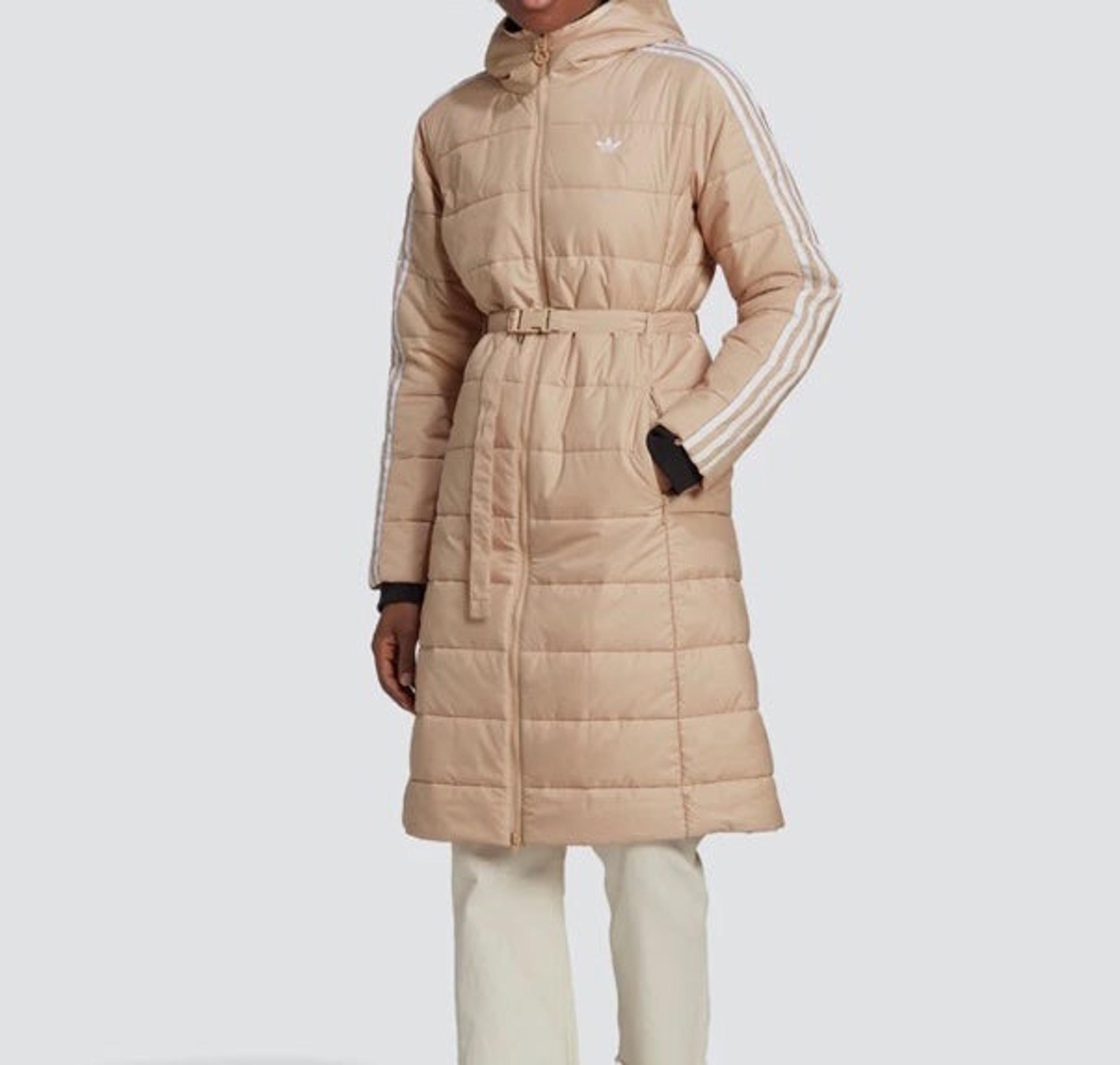 adidas women long slim Puffer jaket