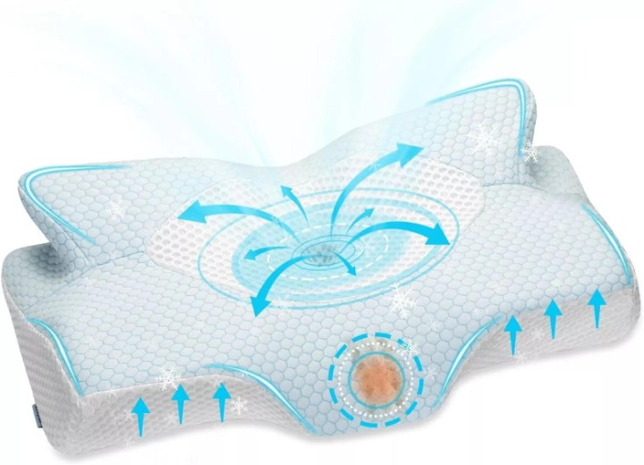 Elviros Cervical Memory Foam Pillow | Ergonomic Support for Neck Pain Relief