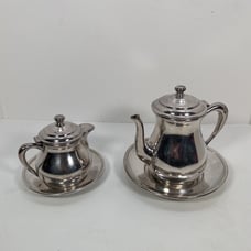Vintage Rogers Silver Co 1854 Creamer & Kettle Quadruple Plate