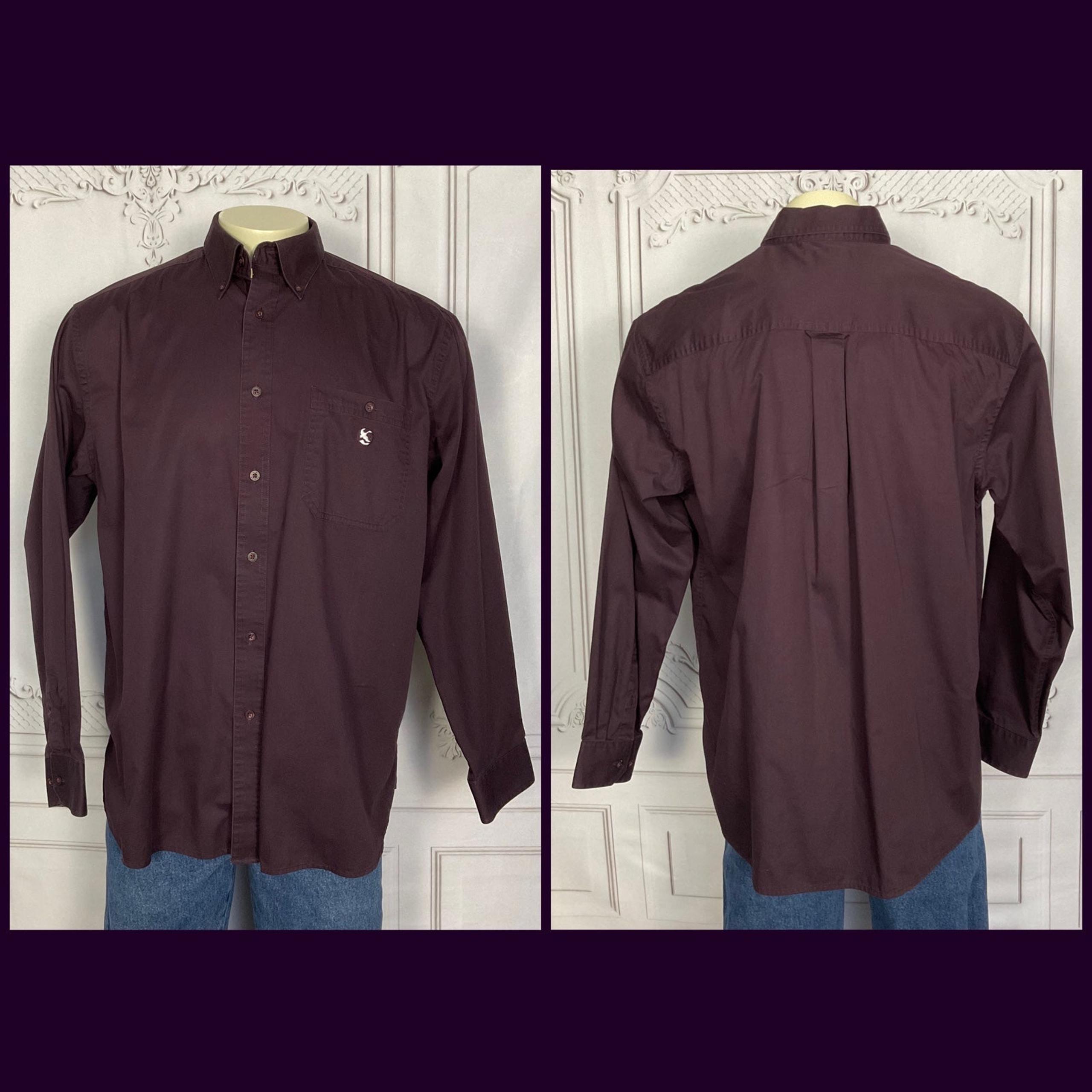 Gander MTN Men’s Eggplant Purple Button Down Shirt Wrinkle Resistant Sz Large