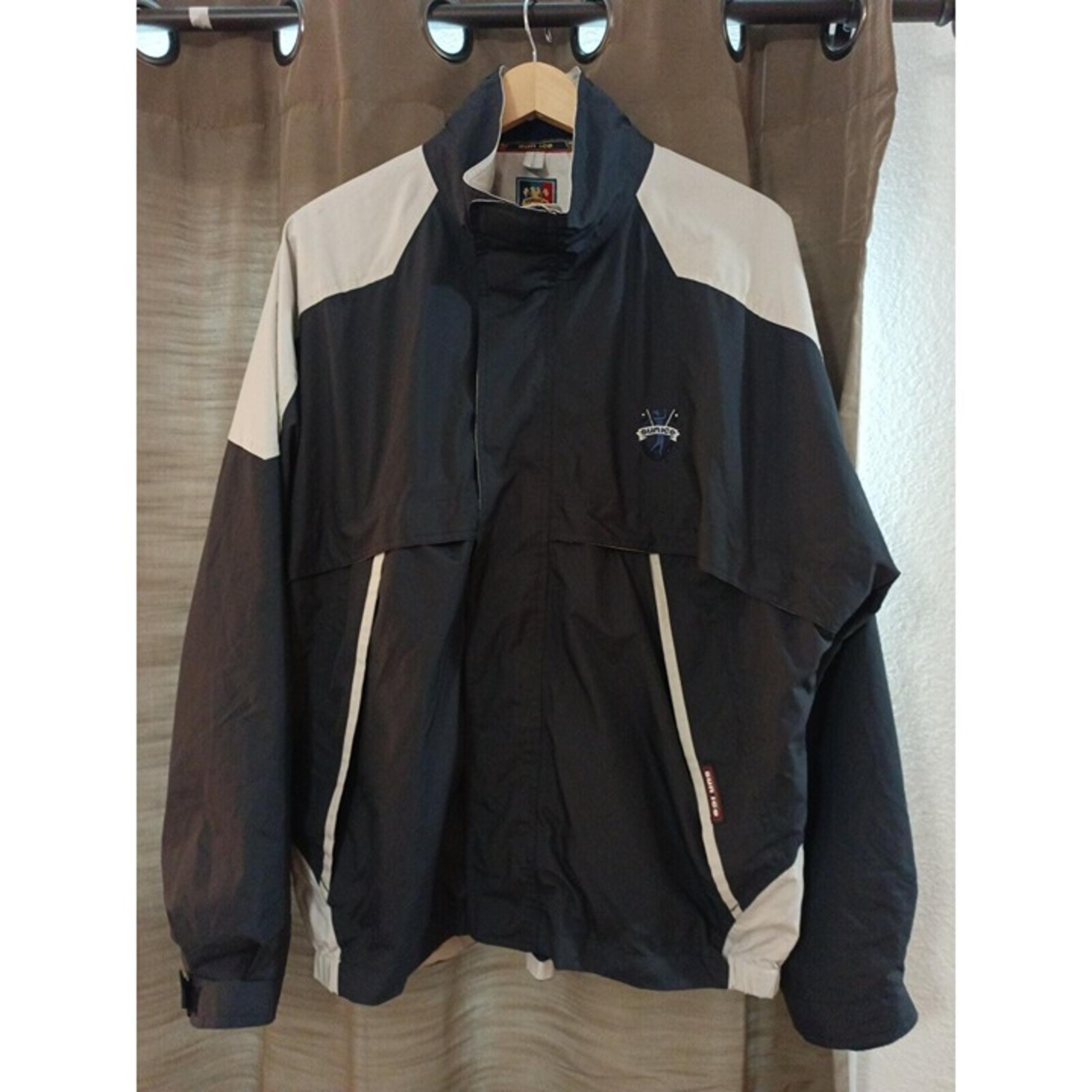 Men's Vintage Sunice Colorblock Windbreaker Jacket Magnetic button Double Cuff L