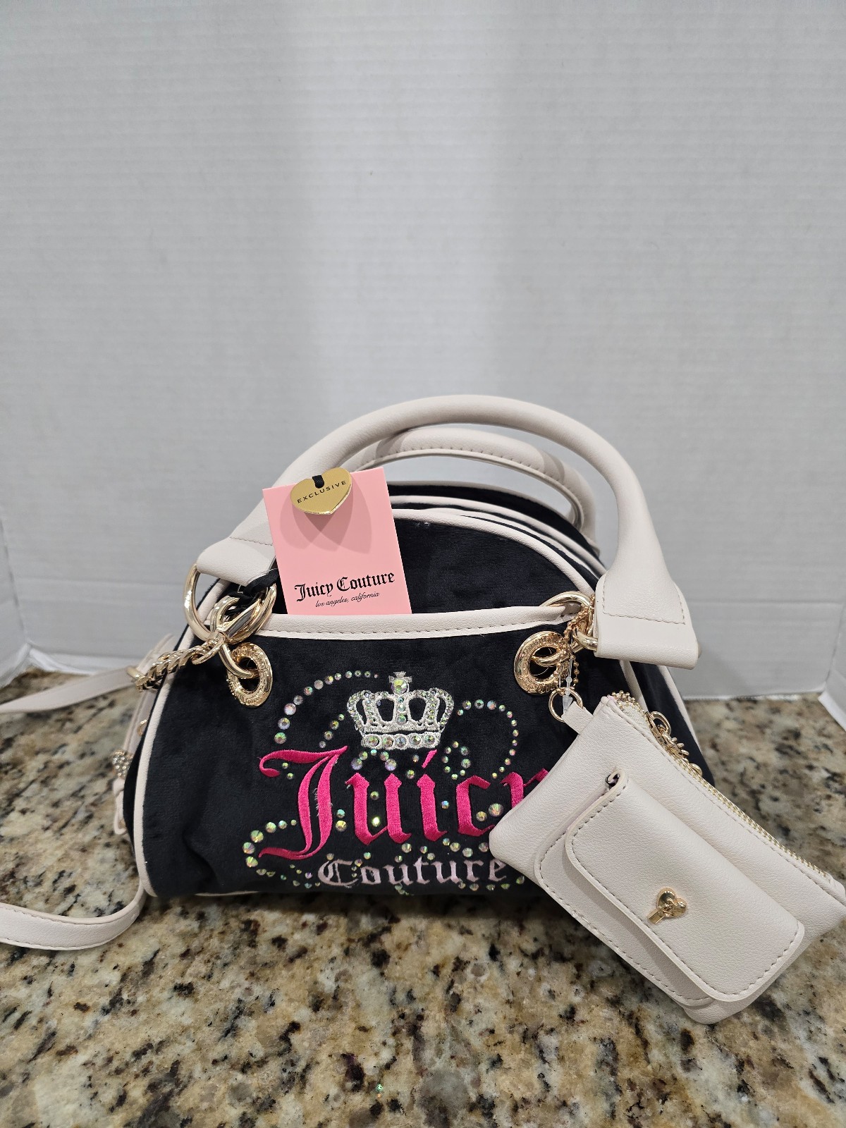 Juicy Couture Dreamy Juicy Satchel in Liquorice/Crystal