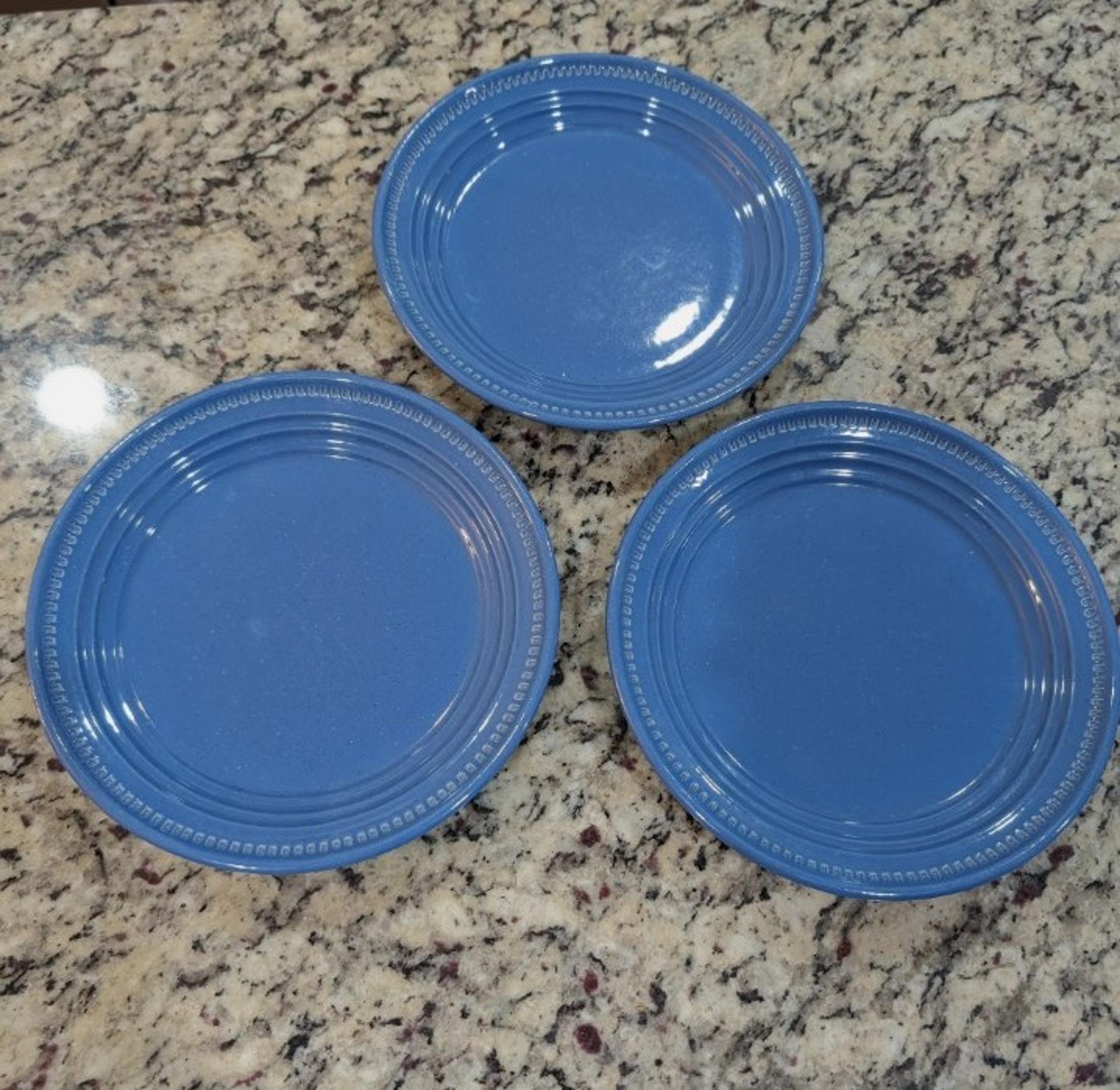 Set of 3 Craft Colors Dansk 8" Blue Plates