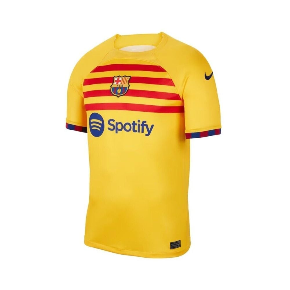 Barcelona Nike 2022/23 Fourth Breathe Stadium Jersey Yellow Mens Size XL New