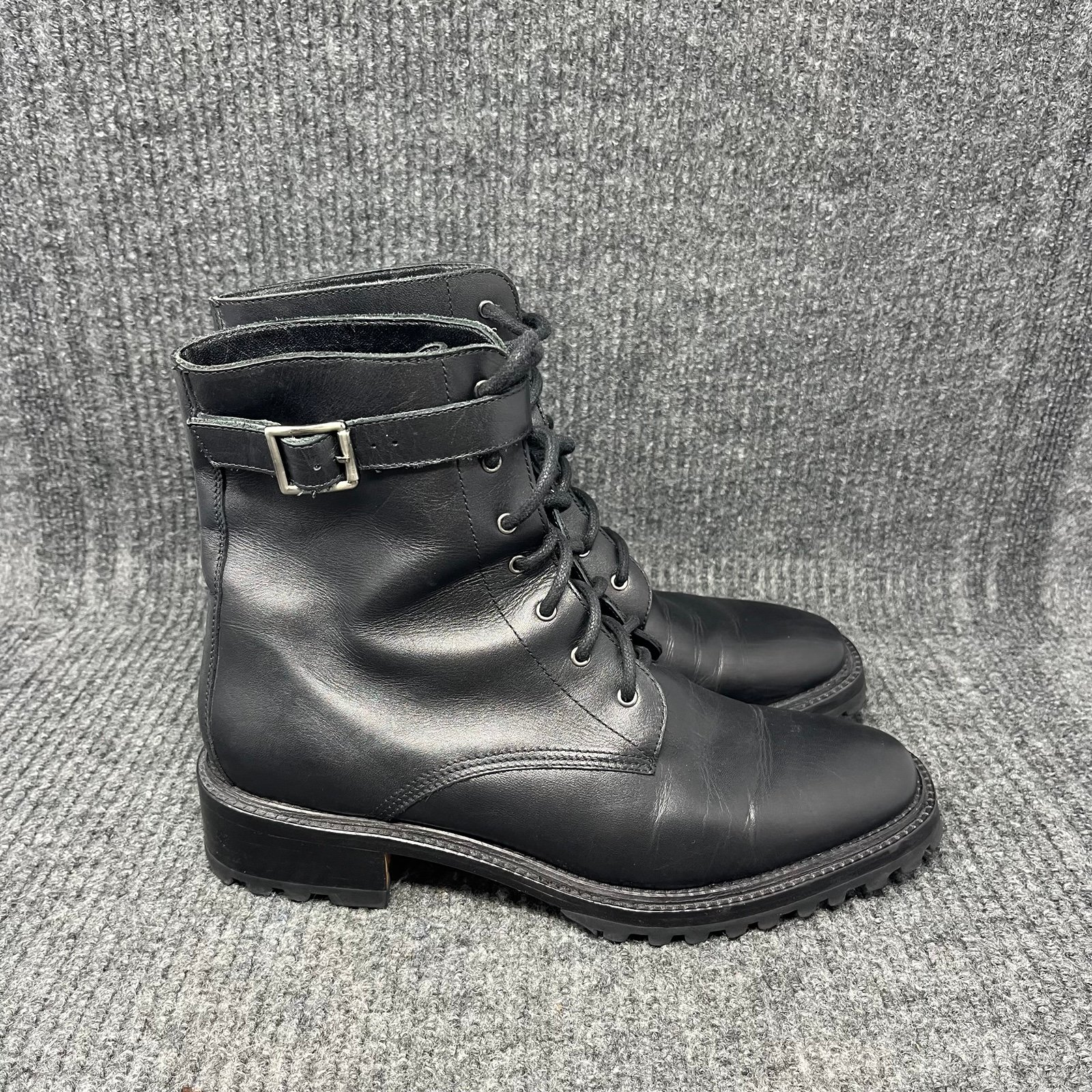Rachel Comey Dame Ankle Boots Black Leather Lug Sole Women’s Size 9.5 (Read)