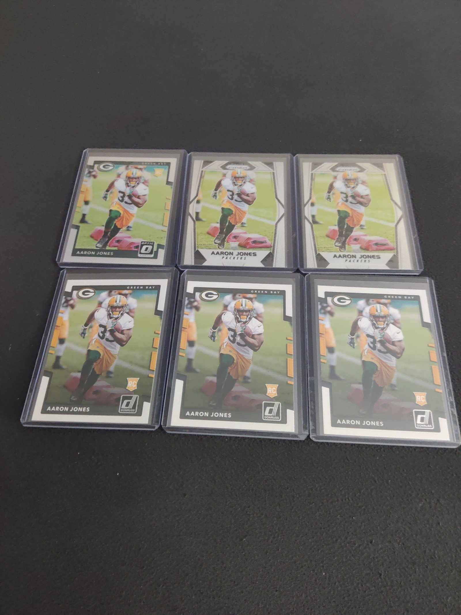 Aaron Jones Prizm Optic Donruss Rookie Silver Lot