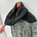 WOODEN SHIPS Grey & Black Marled Cowl Turtleneck Wool Blend Sweater // S/M
