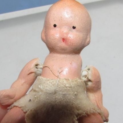 Antique Dollhouse Doll Baby Bisque