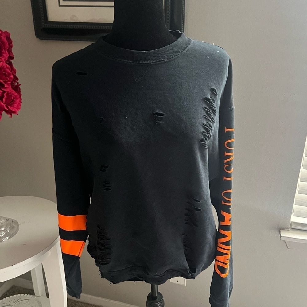 FURST OF A KIND upcycled distressed sweatshirt M/L