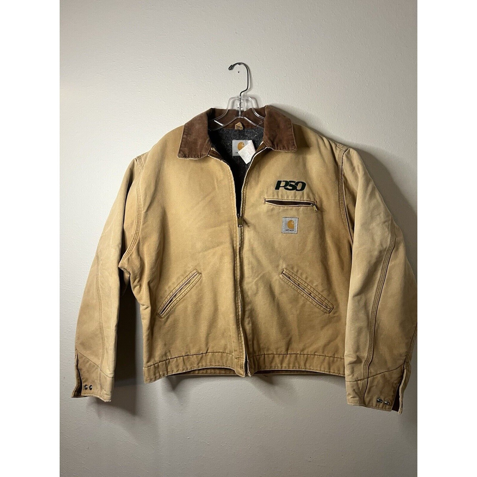 VTG Carhartt 6BLJ Detroit Blanket Lined Work Jacket Union Made USA Sz 48(L-XL)