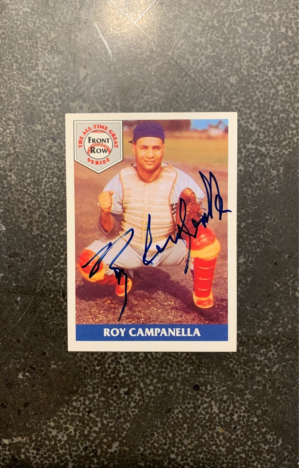 Roy Campanella Signed Card Brooklyn Dodgers Los Angeles HOF