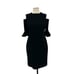 Rickie Freeman for Teri Jon Cold-Shoulder Bell-Sleeve Dress Black Size 8