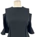 Rickie Freeman for Teri Jon Cold-Shoulder Bell-Sleeve Dress Black Size 8